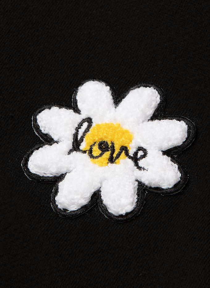 韓國 OZKIZ - 雛菊點綴層次內搭褲裙套裝-黑