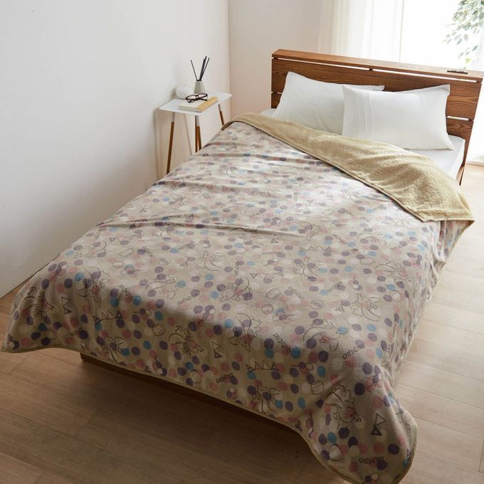 日本千趣會 - 迪士尼印花 極柔軟保暖毛毯/蓋毯-奇奇蒂蒂-酒紅