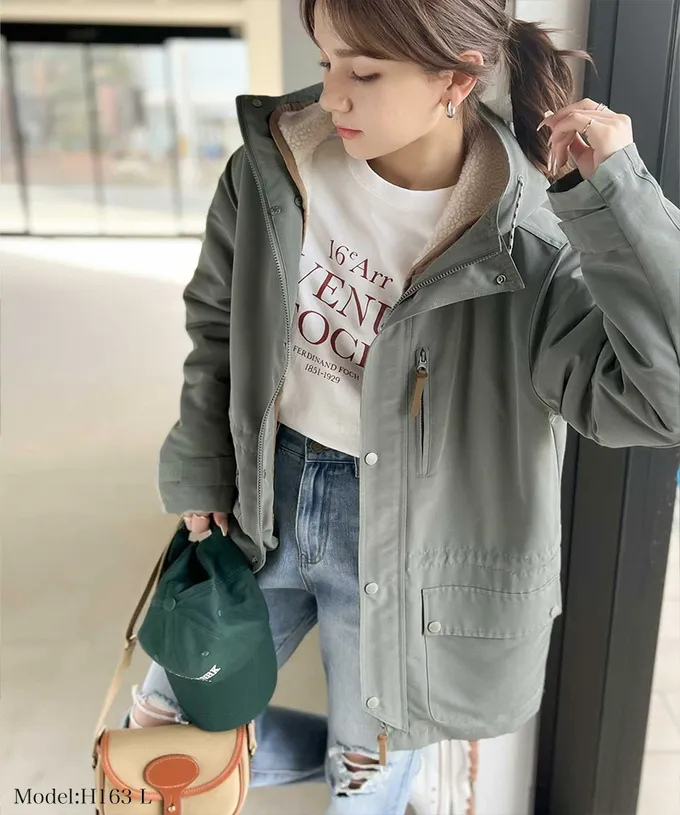 日本 Classical Elf - [熱銷NO.1] 3WAY百搭保暖連帽防風外套-海軍藍