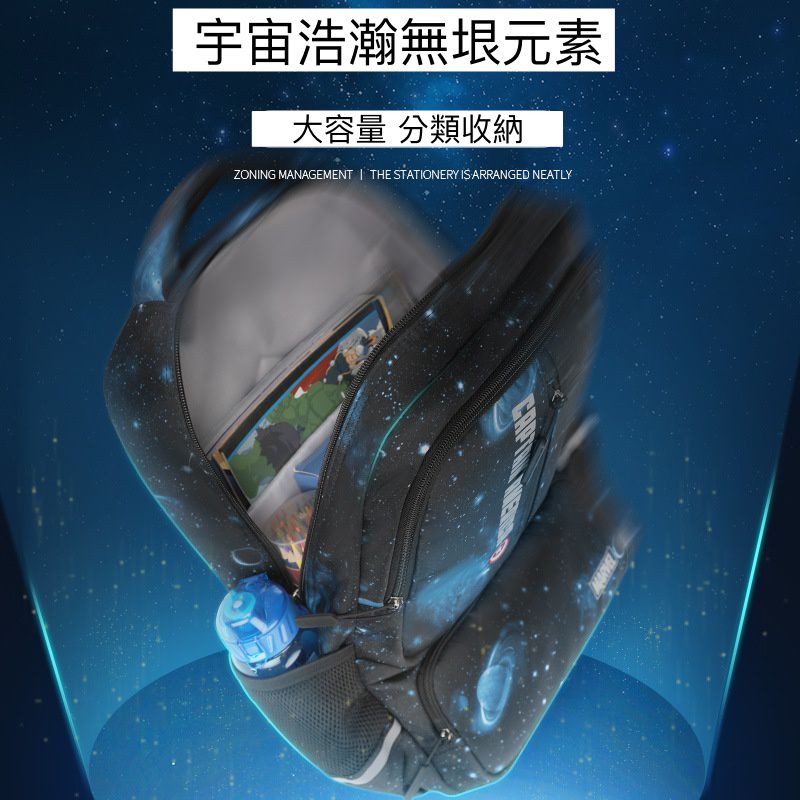 星空大容量透氣輕量書包-卡通人物美國隊長 (建議150cm以上)-33x20x48cm