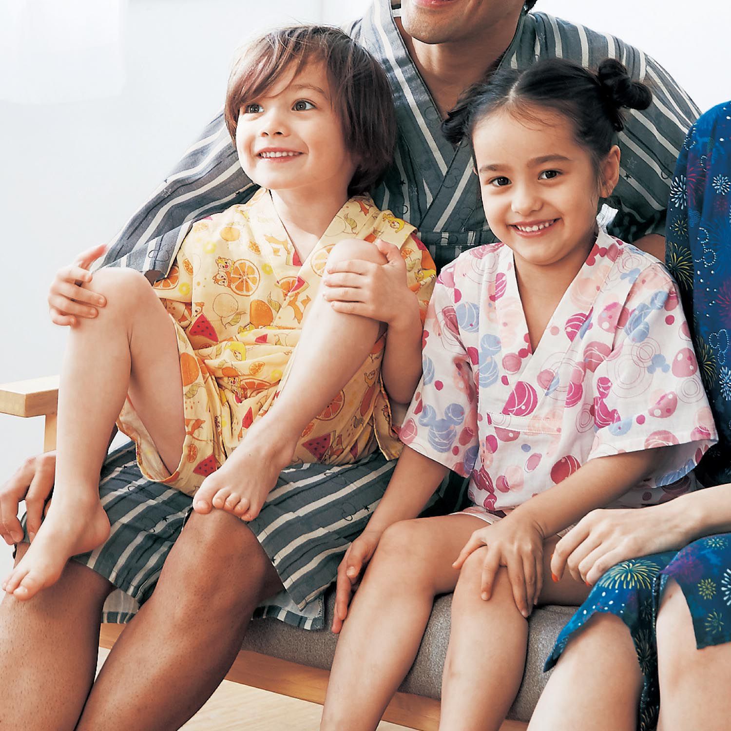日本千趣會 - 迪士尼純棉甚平/家居服-(小孩)米奇流線-灰