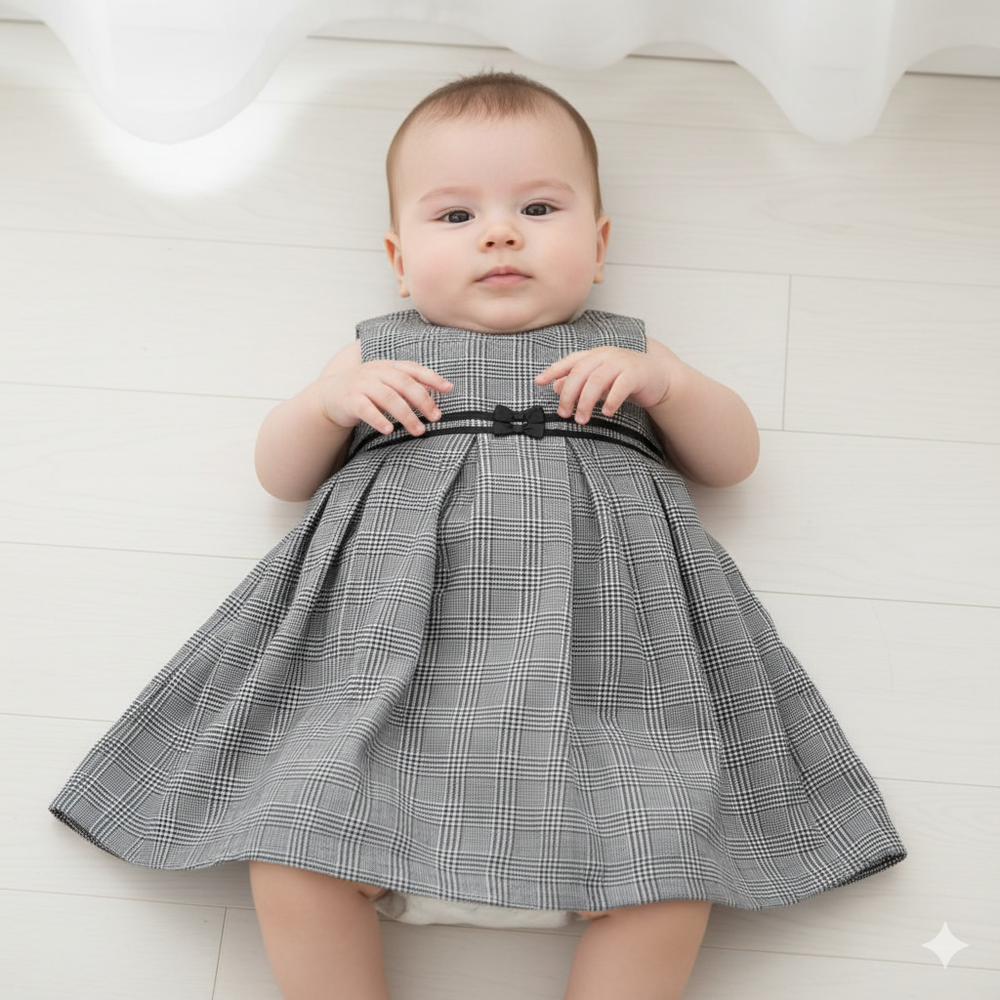 洋裝-葛倫格紋-黑色