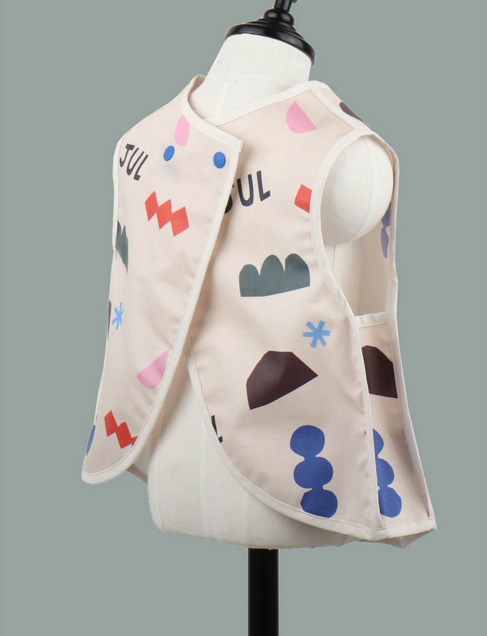 韓國 Julgran - 純棉防水圍兜/背心-薄荷綠 (1-4Y適用)