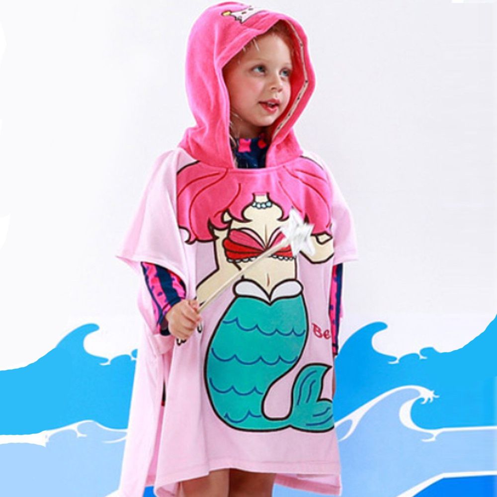 韓國 Beach Boom - 超萌卡通造型浴巾-人魚公主 (60*120cm)