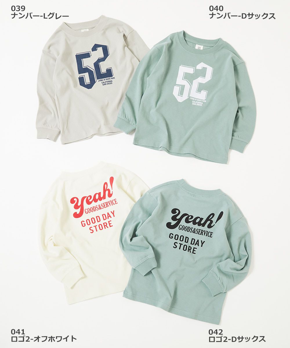 日本 devirock - 定番百搭印花長袖上衣-NEW YORK-藍紫