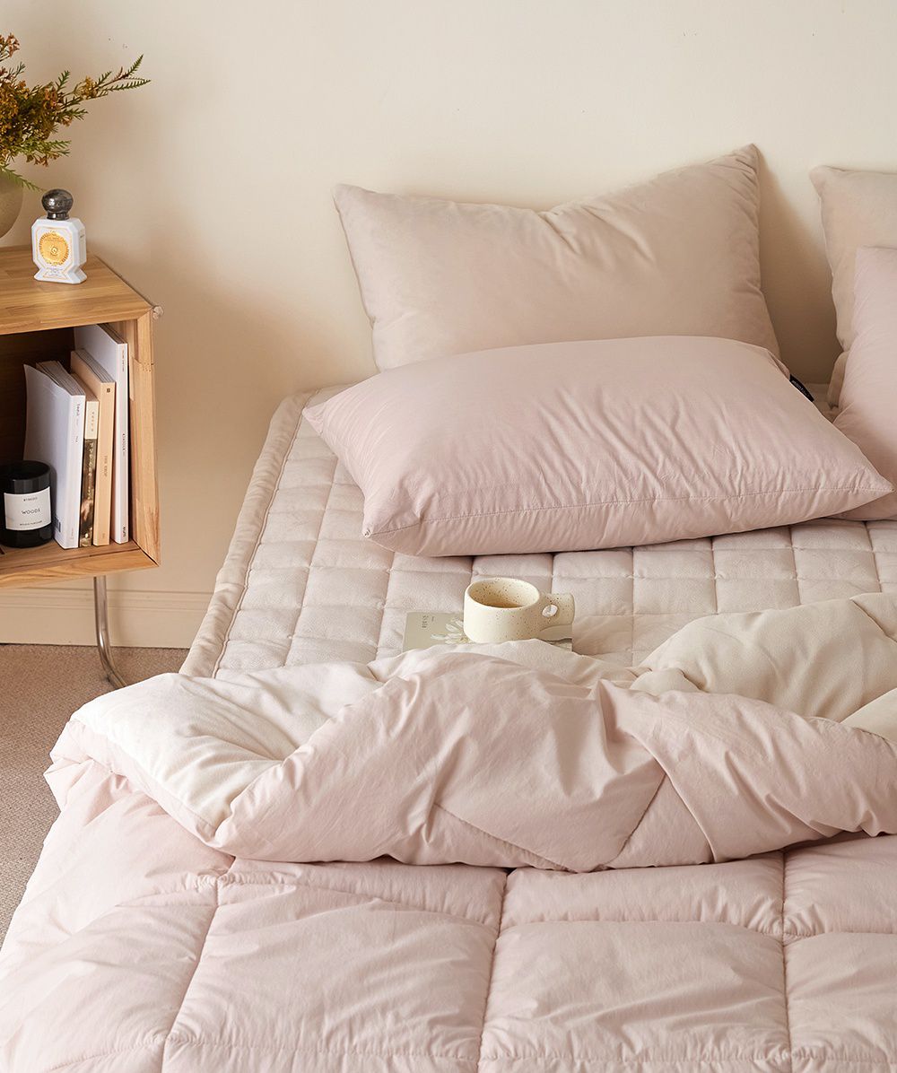 韓國 Maatila - 可水洗刷毛高密度60支棉棉被-草莓拿鐵