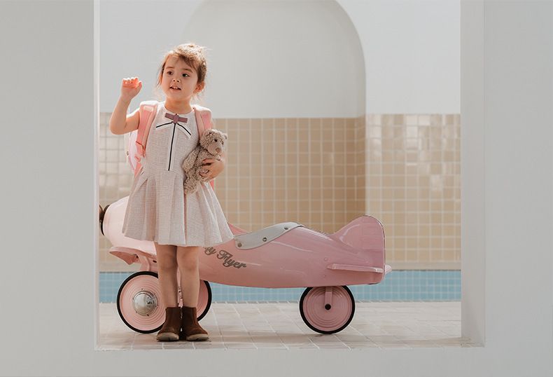 透氣減壓兒童後背包/甜甜圈包-彩虹-粉色 (27.7x12.6x11.5cm)-適合3歲以上