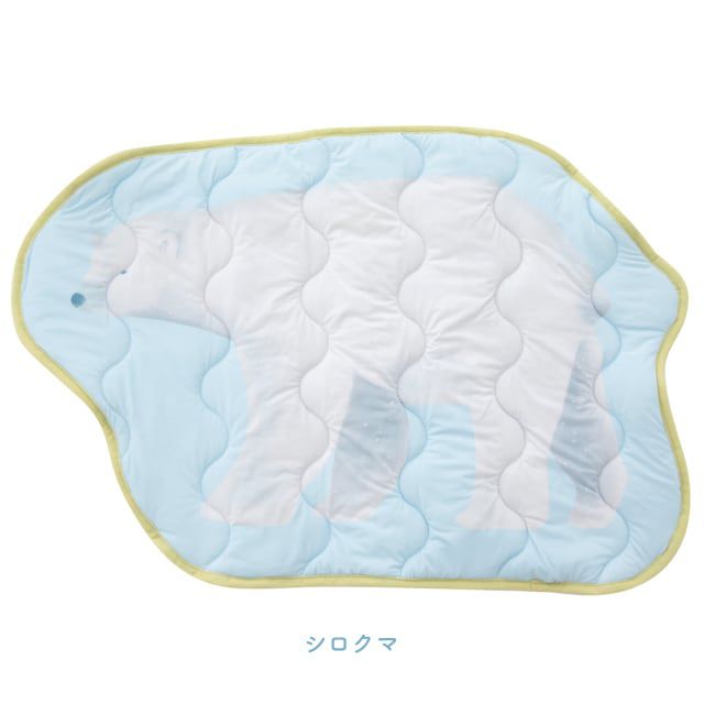 日本 BISQUE - 接觸涼感 萌萌動物枕頭墊/推車墊-企鵝滑行-粉紅 (70×41.5cm)