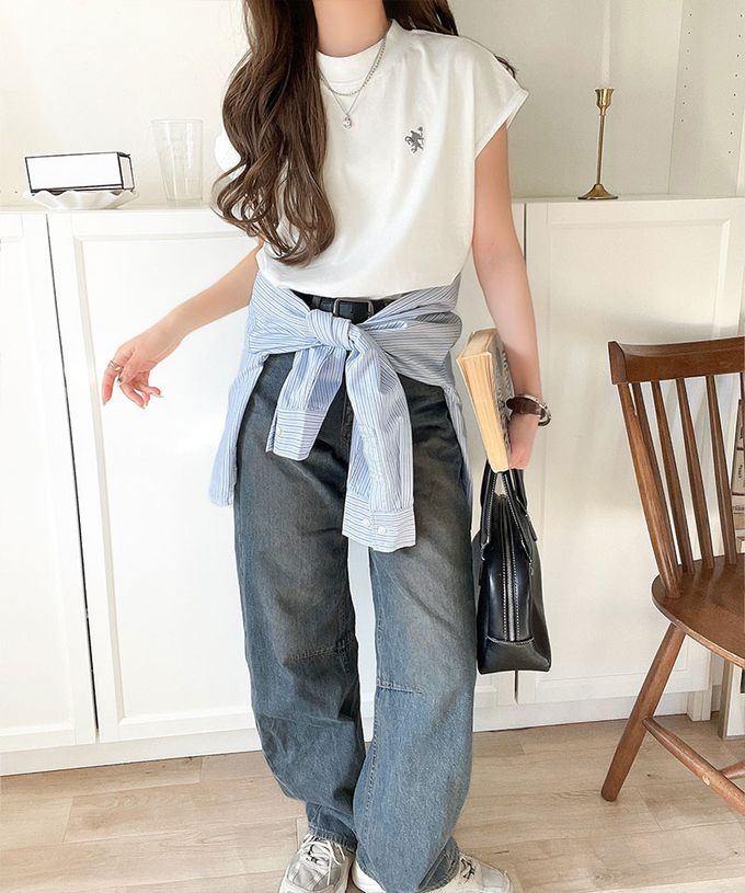 日本 Classical Elf - 刺繡logo魅力法式袖上衣-小立領-淺綠