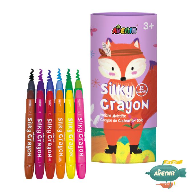 德國 Avenir Kids 艾維尼 - AK-A 畫筆類-我的絲滑可水洗蠟筆, 12 色狐狸