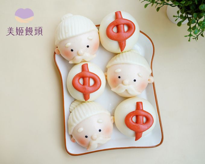 美姬饅頭 - 孔夫子包中鮮乳造型饅頭-35g*6顆