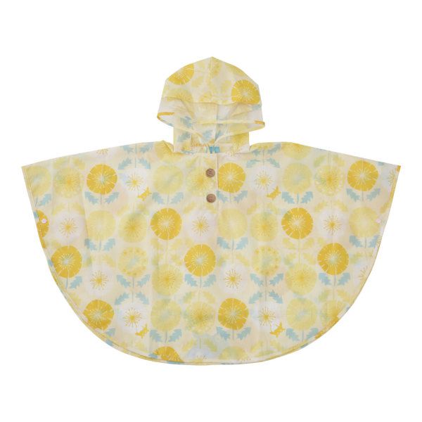 日本 kukka hippo - 小童防雨斗篷(附收納袋)-蒲公英花 (90cm)