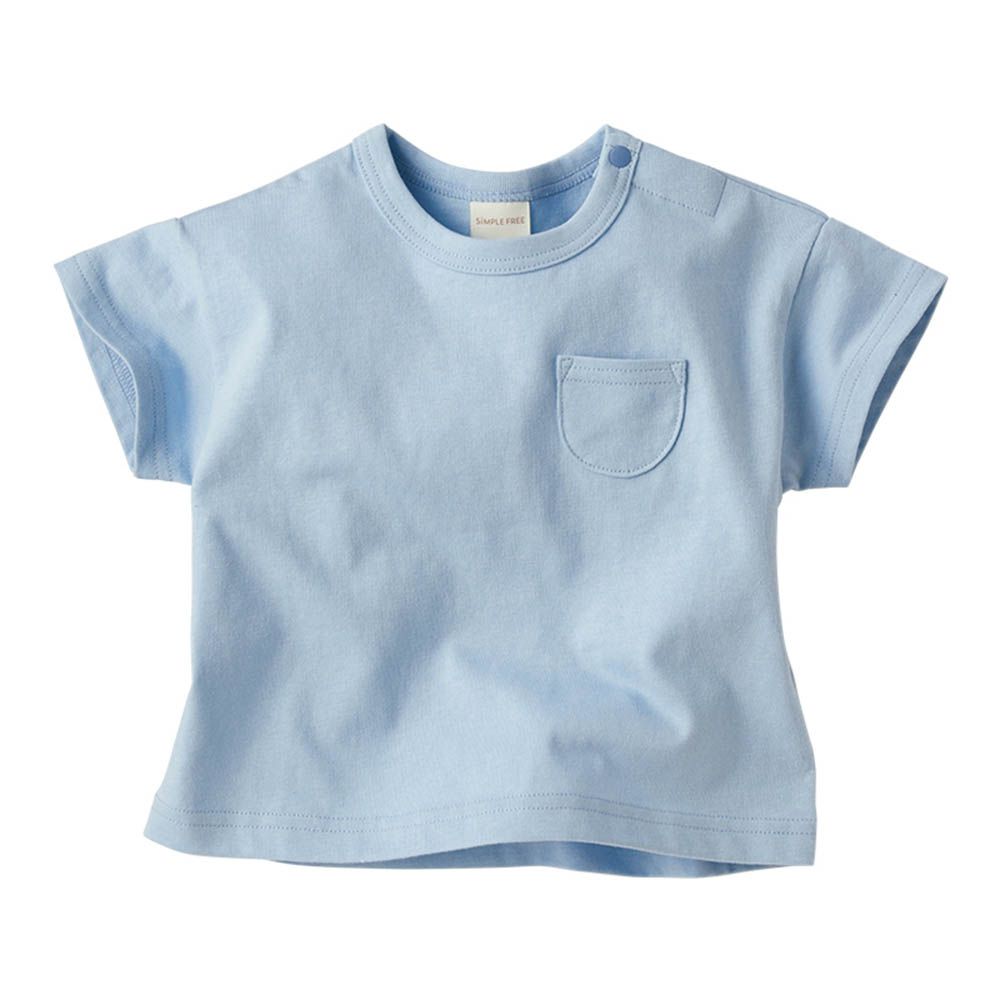 短袖經典T恤-天竺材質-淺藍色