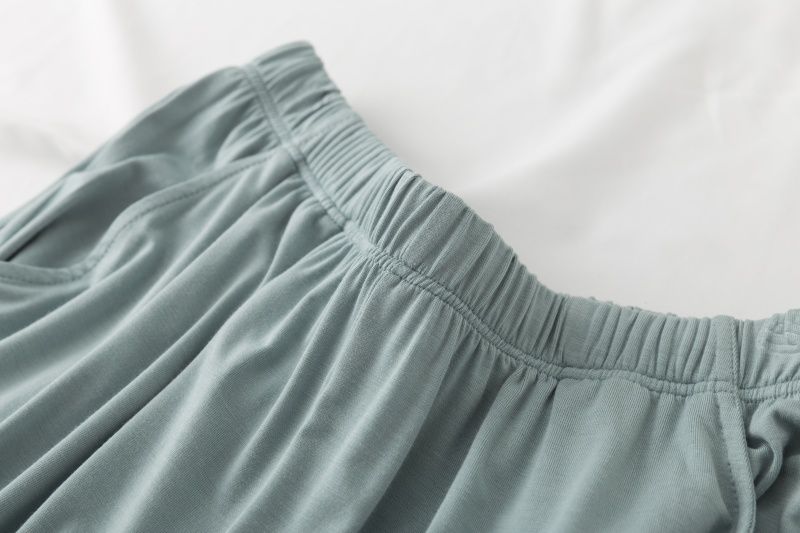 棉質柔軟涼感Bra T家居服-短褲套裝-綠白條紋