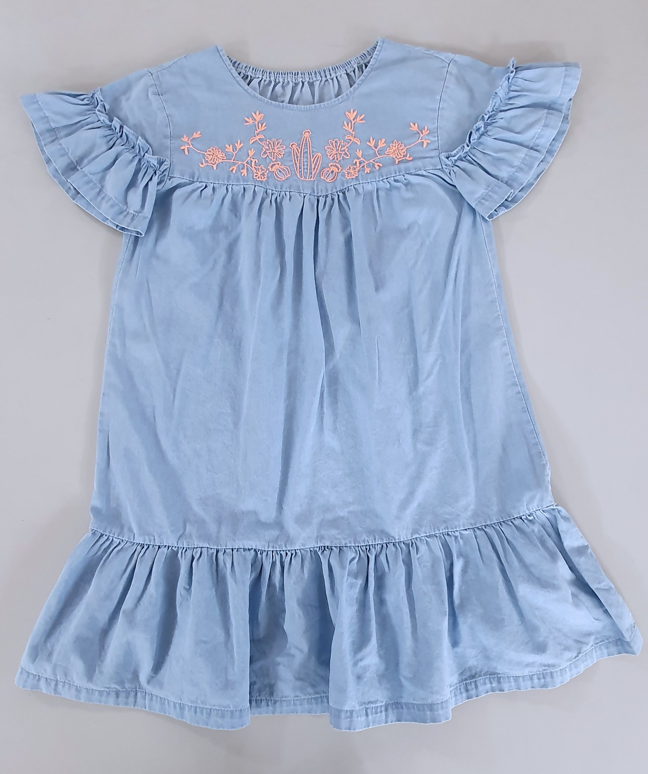 韓國 ERU - 荷葉落肩袖魚尾長洋裝