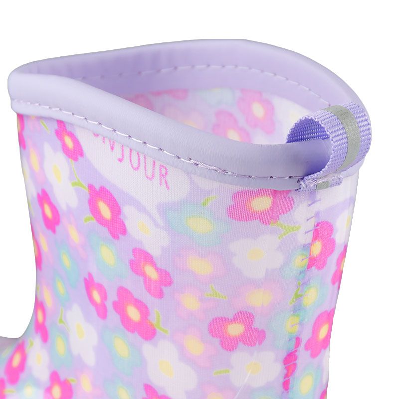 akachan honpo - 雨鞋-小花-紫色