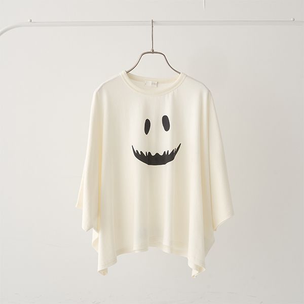 日本 b-ROOM - [官網已斷貨]萬聖節造型寬版上衣-幽靈-灰棕-直播專屬