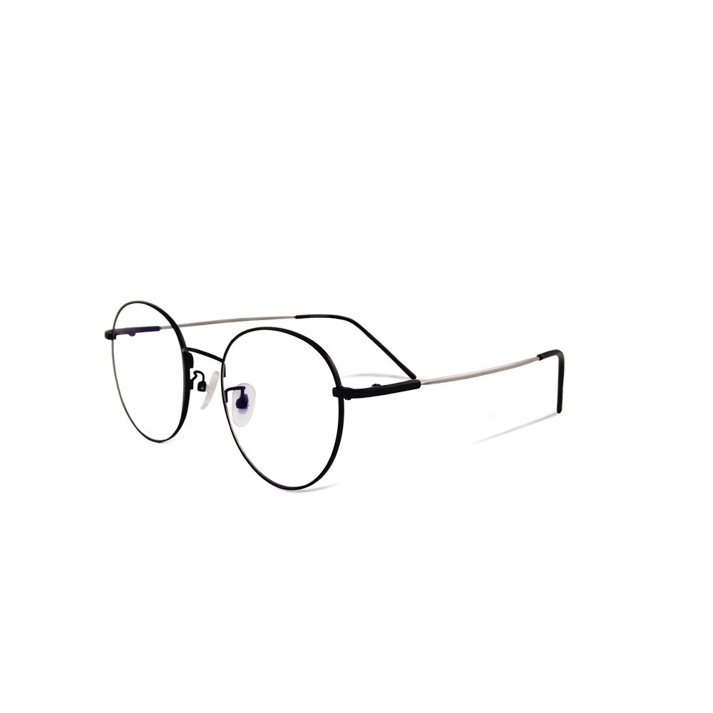 ALEGANT - 韓風私服穿搭輕量音符黑橢圓細框光學記憶鏡腳UV400濾藍光眼鏡