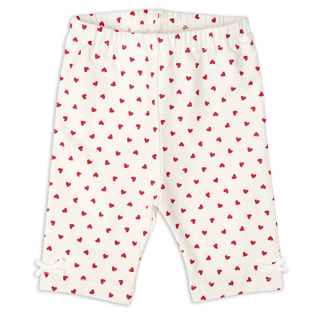 5分內搭褲-彈性天竺布-紅色