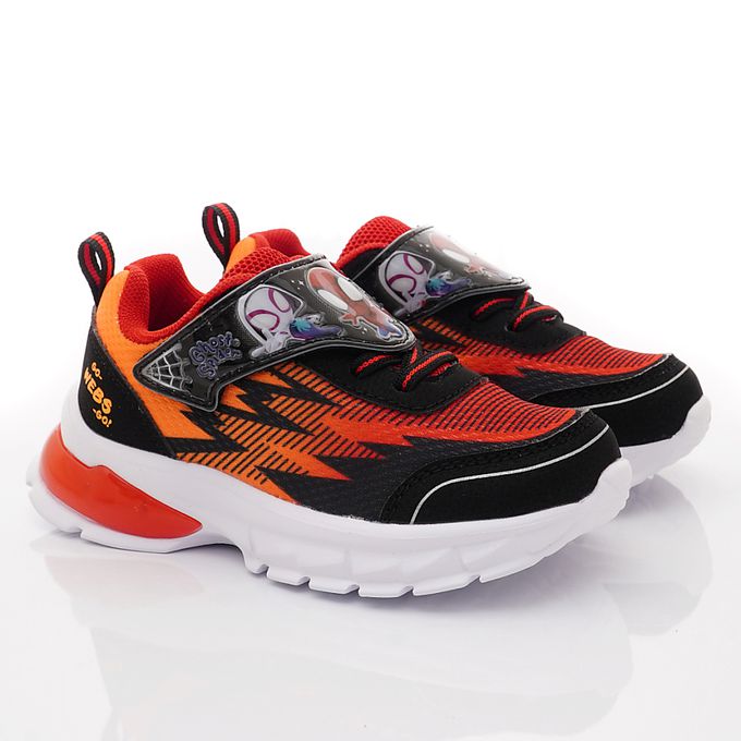 蜘蛛人-SPIDEY減壓吸震電燈鞋-MNKX24582黑橘-(中大童)-電燈鞋-黑橘