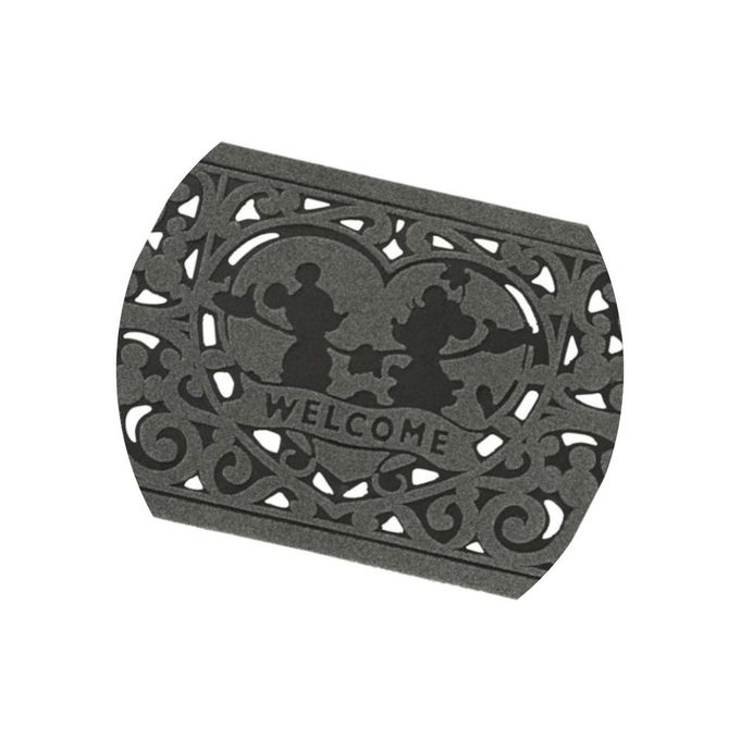 日本 SETO CRAFT - 出清 米奇 Mickey &米妮 Minnie 玄關腳踏墊-灰色-商品尺寸：760×460×10mm  重量：2000g