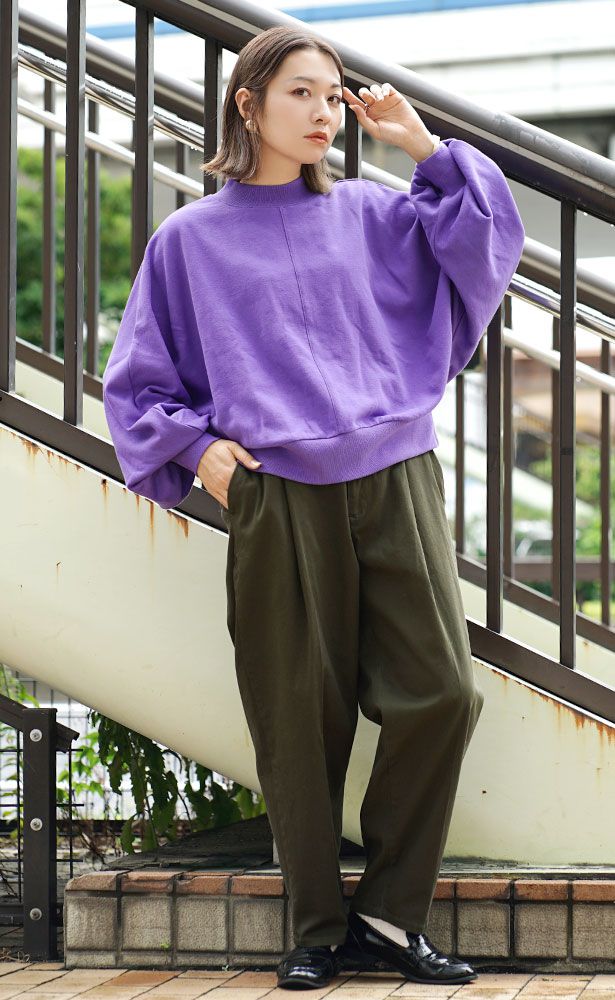 日本 zootie - 純棉落肩寬鬆飛鼠袖上衣-黑