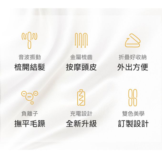 KOIZUMI 小泉成器 - 負離子音波磁氣美髮梳（充電式）-紅-KBE-G500