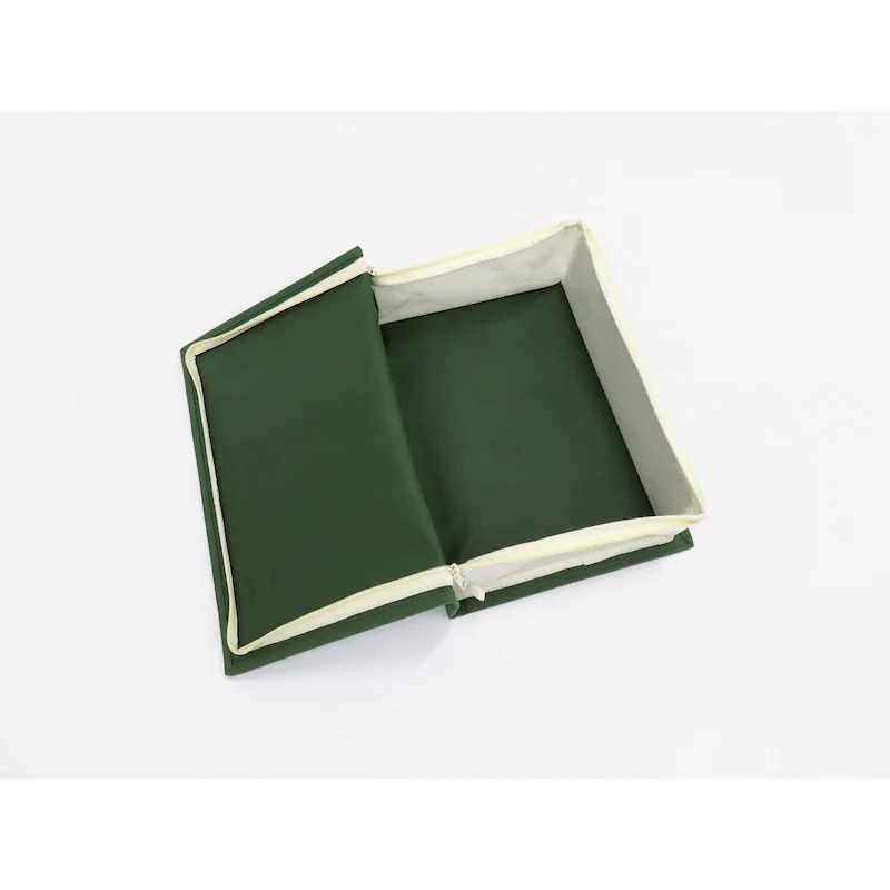 日本千趣會 - 書本造型 衣物收納袋-衣物-綠 (50x35x15cm)