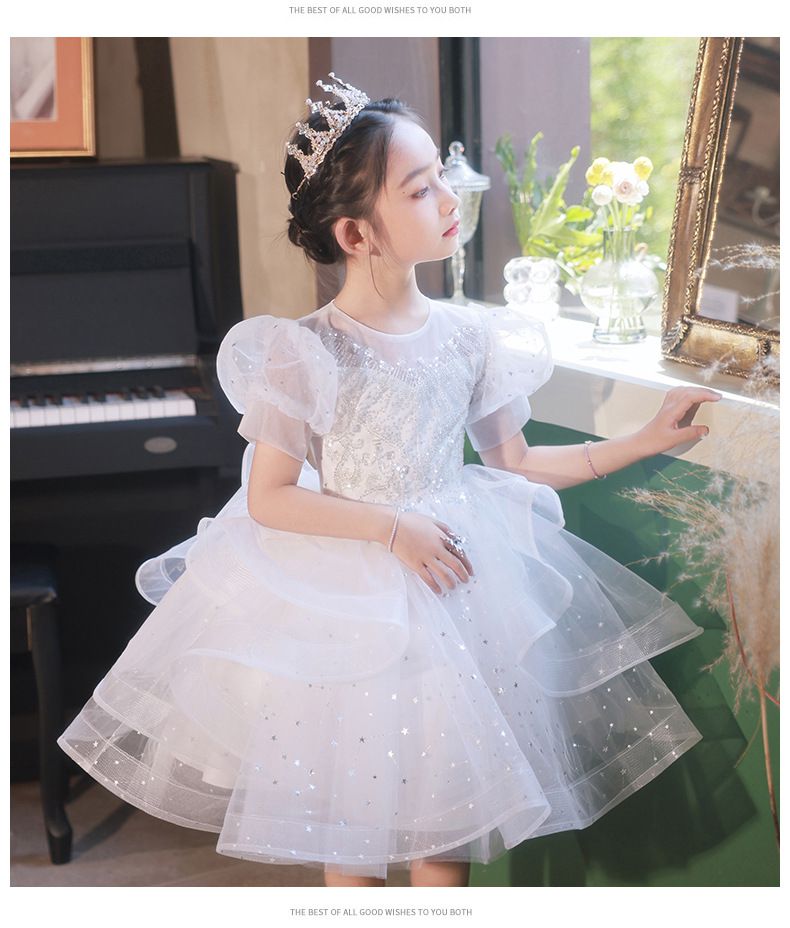 公主風立體紗裙禮服-長裙款-白色