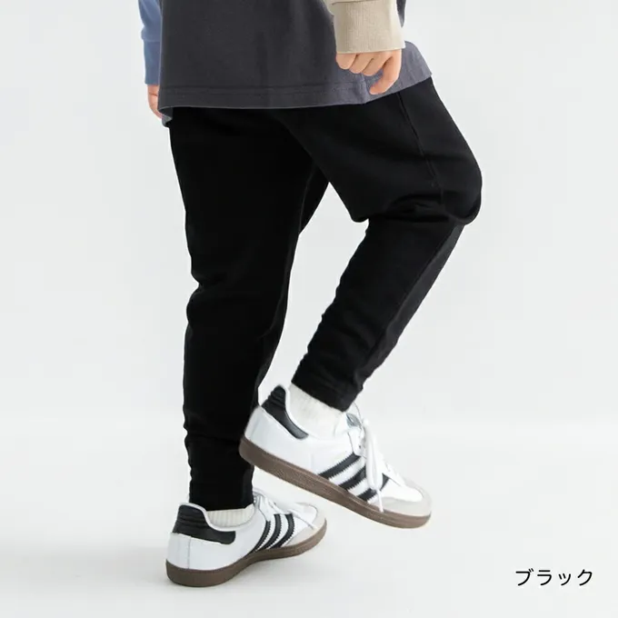 日本 BRANSHES - 彈力寬鬆上學好動長褲-素色-黑