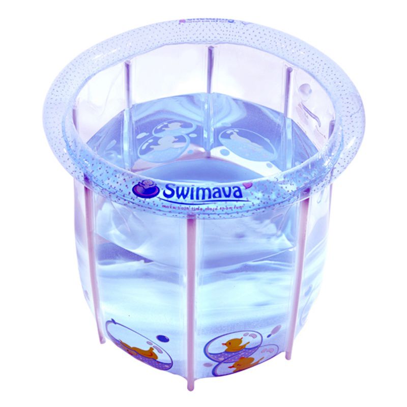 Swimava - P2簡易家庭式水池+贈迷你圈洗澡玩具(款式隨機) 嬰兒游泳-海洋 (1-18m)