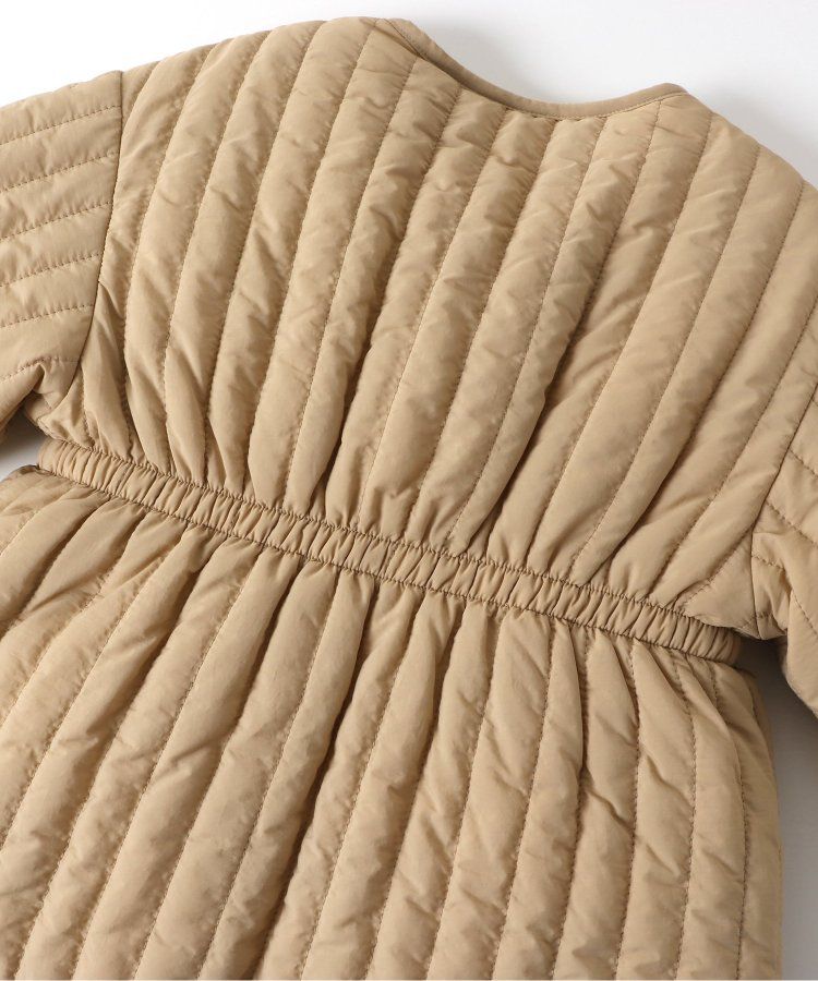 日本 apres les cours - 絎縫束腰氣質金釦雙面穿外套-花朵x淺卡其