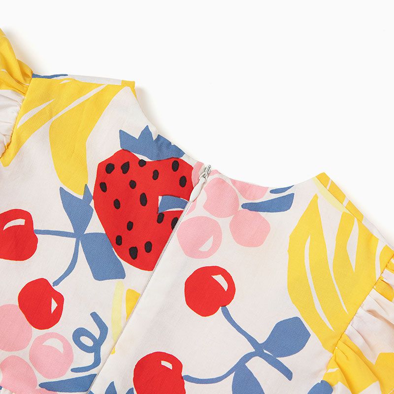 韓國 OZKIZ - (附包包)夏日水果樂園高腰洋裝