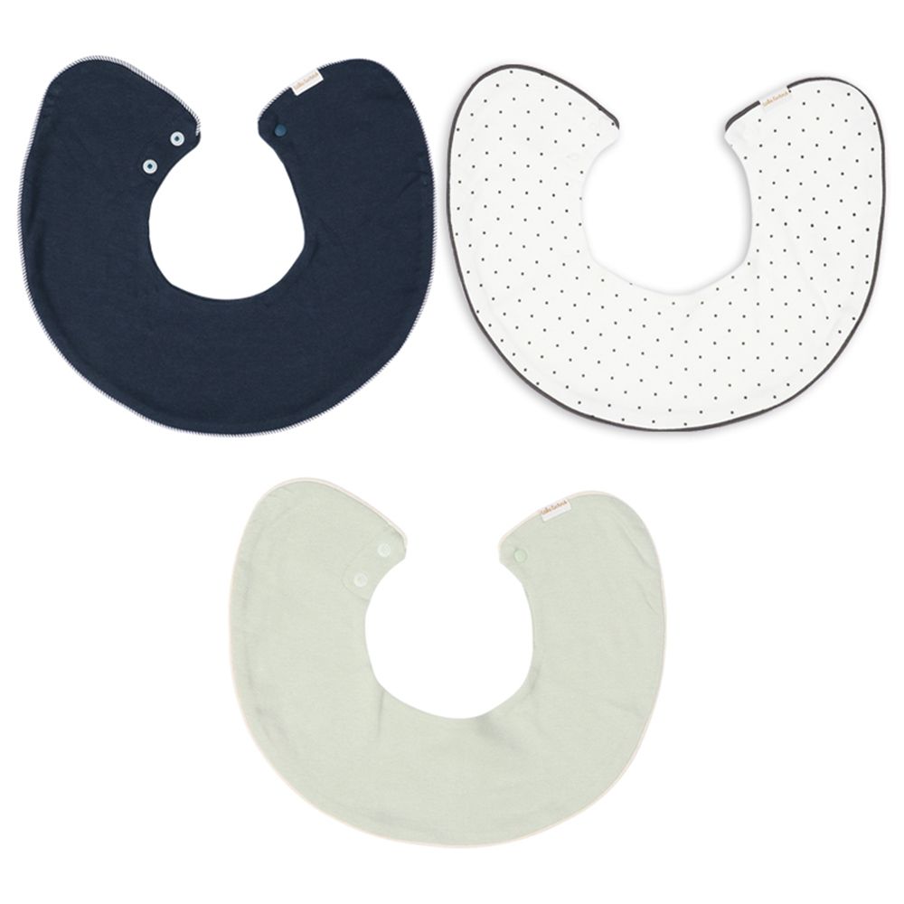 圓形圍兜3件組-深藍色 (70~95cm)