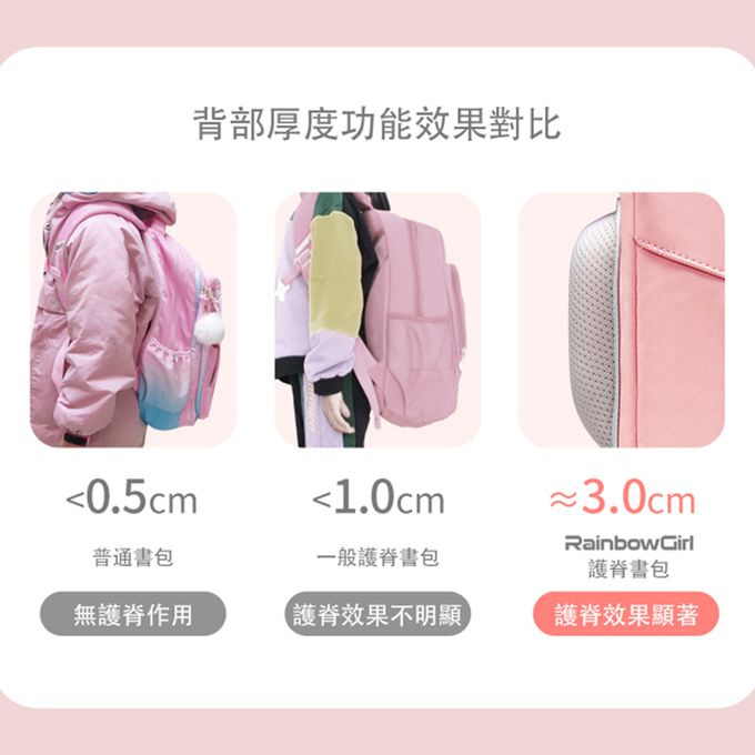 Rainbow Girl - 斜角包-光柵粉