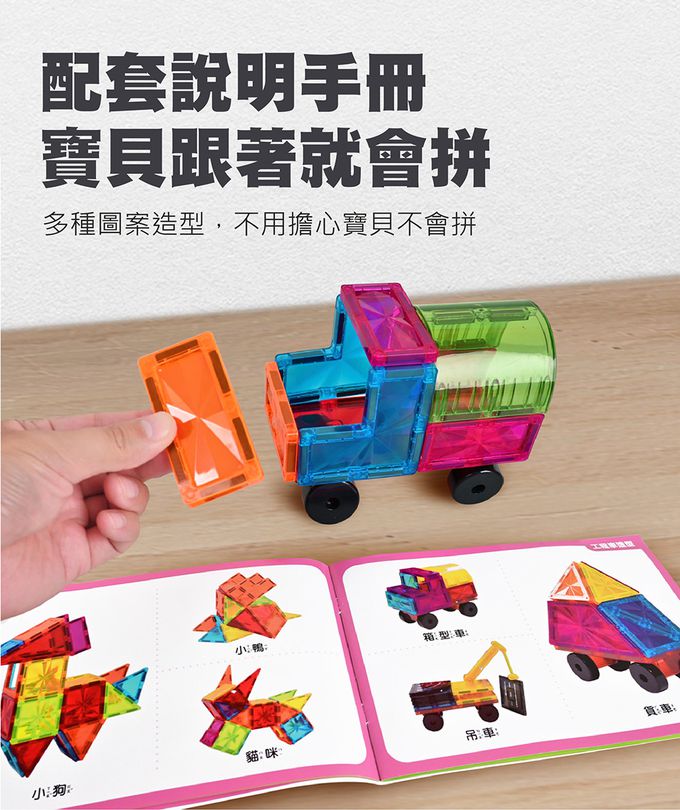 風車圖書 - 百變城市工程車-FOOD超人鑽面磁力片片