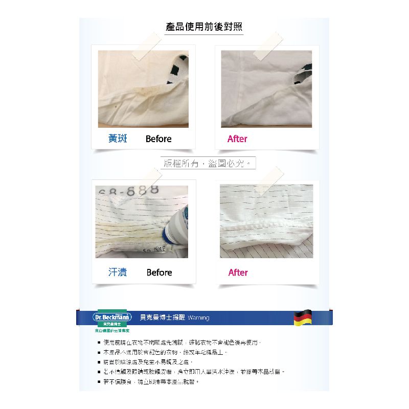 德國 Dr. Beckmann 貝克曼博士 - 衣領袖口去漬預潔劑-250ml