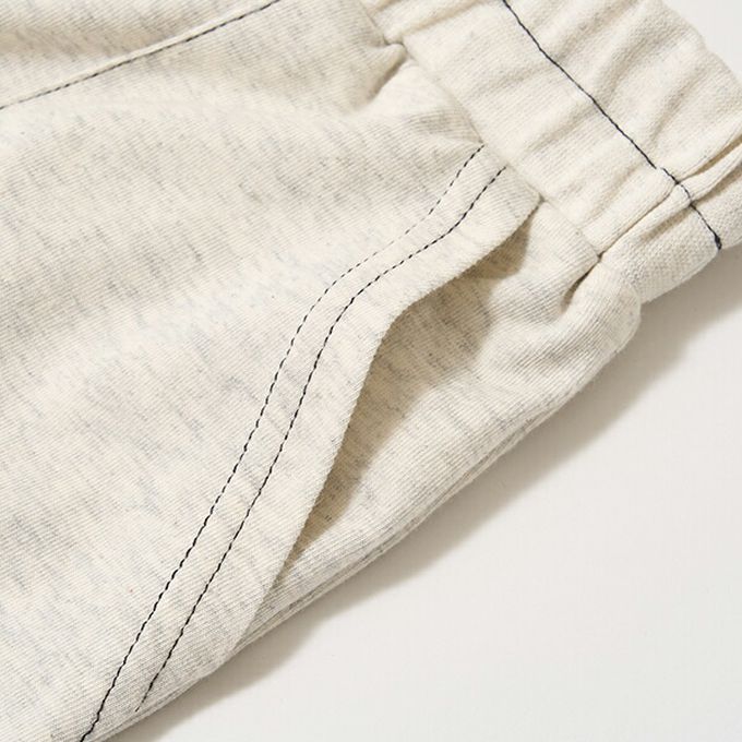 日本 b-ROOM - 柔軟舒適縫線短褲-水藍