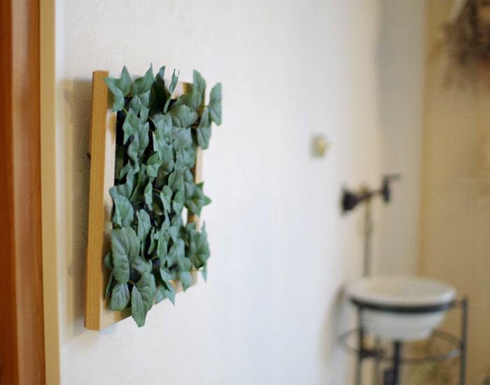 日本 KISHIMA - CT觸媒 消臭仿真植物牆面綠化片-框架式-淺綠X自然 (35x32x4cm)