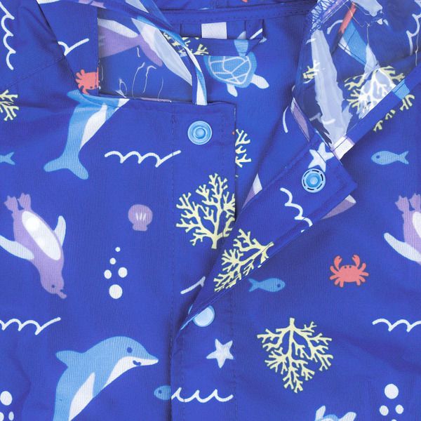 akachan honpo - 雨衣-海洋生物-藍色