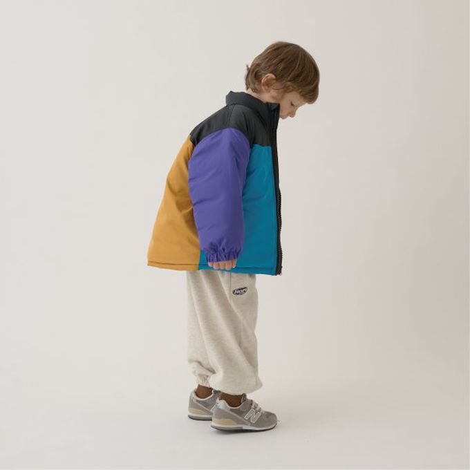 日本 b-ROOM - 萬能蓬鬆百搭溫暖鋪棉外套-藍紫