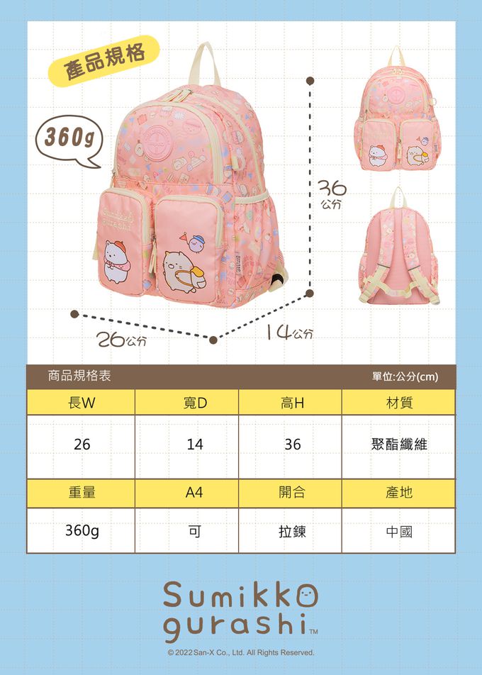 【IMPACT】怡寶童包 | 角落小夥伴後背包-粉紅