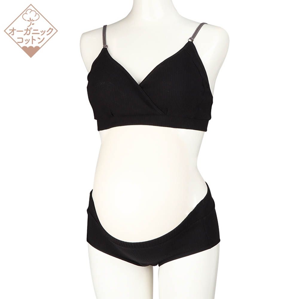 輕鬆哺乳半截式內衣-鉤扣款-黑色