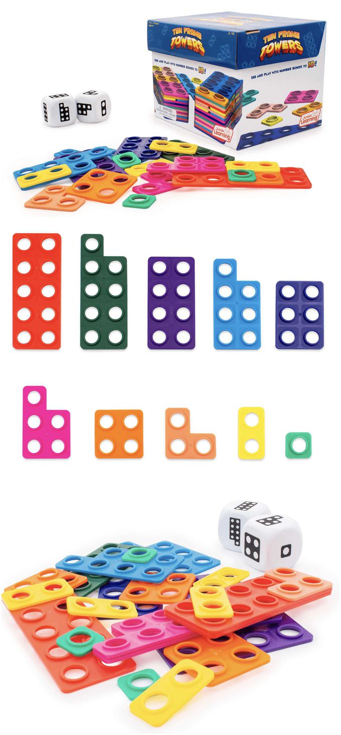 Junior Learning - 十格數學積木塔-益智數學桌遊