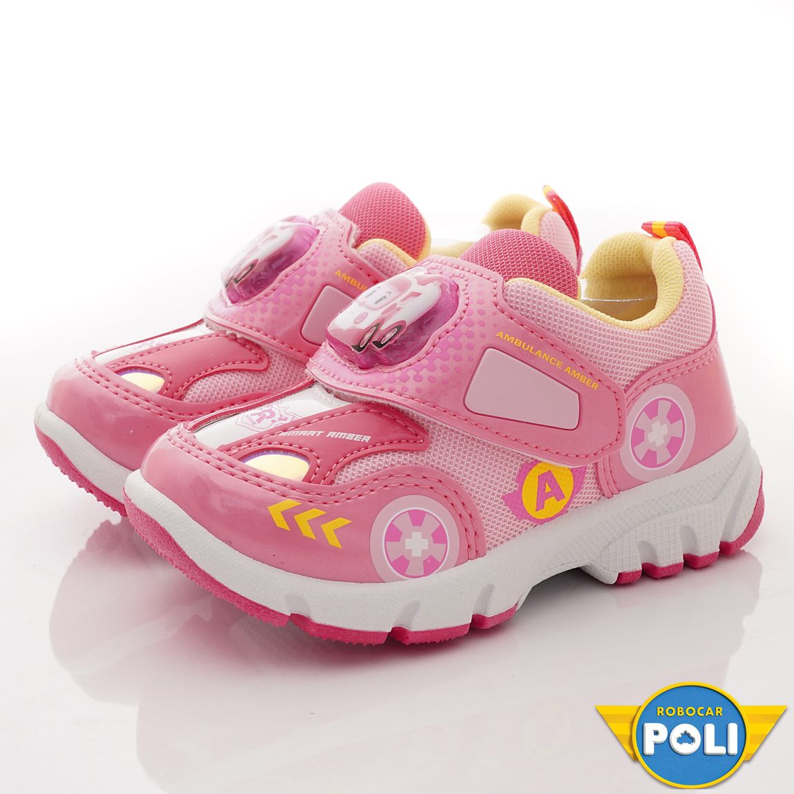 POLI 波力救援小英雄 - 台灣製電燈休閒運動款(中小童段)-運動鞋-粉紅