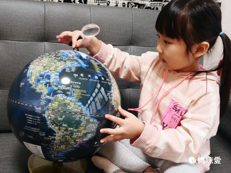 SKYGLOBE - 12吋地形海溝人口分佈古銅色底座地球儀(附燈/中英文對照)