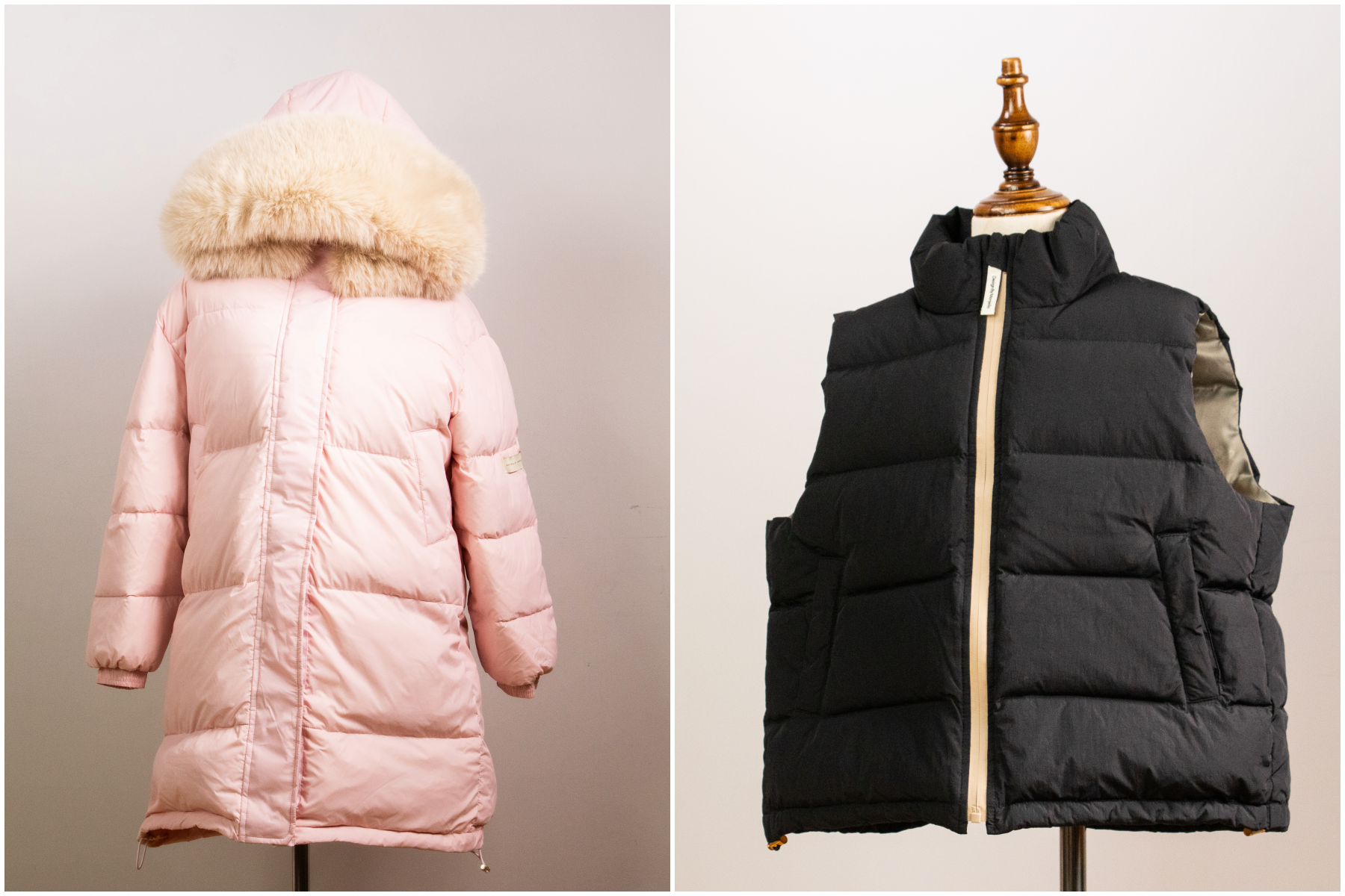 韓國 MONJELLO - (100%鴨絨)雪國來的長版羽絨外套-黑