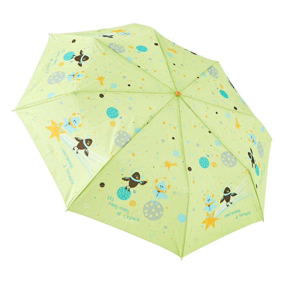 Rainstory - 抗UV隨身自動傘-DJ星球(綠)-自動開收傘