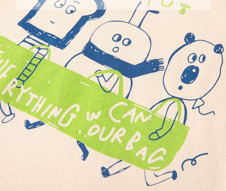 純棉圓領長袖上衣-吐司三兄弟-灰+深藍+綠