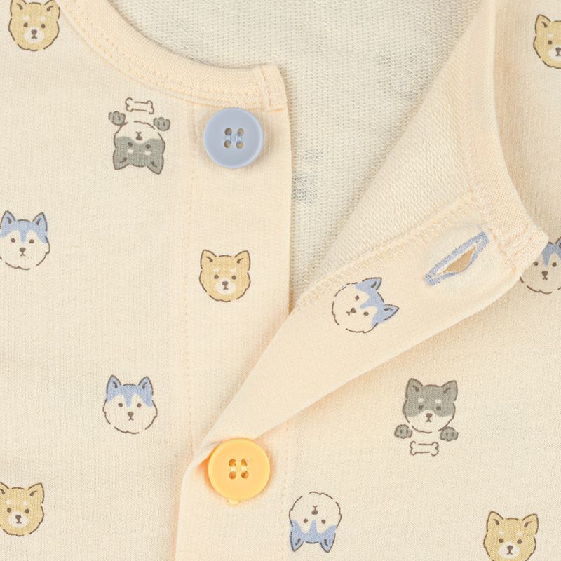 akachan honpo - 長袖家居服 穿衣練習-柴犬-象牙白色